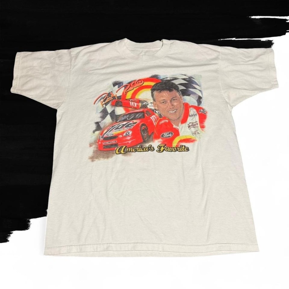 Ricky Rudd Americas Favorite Nascar Driver 90s Tide T-Shirt XL White Vintage